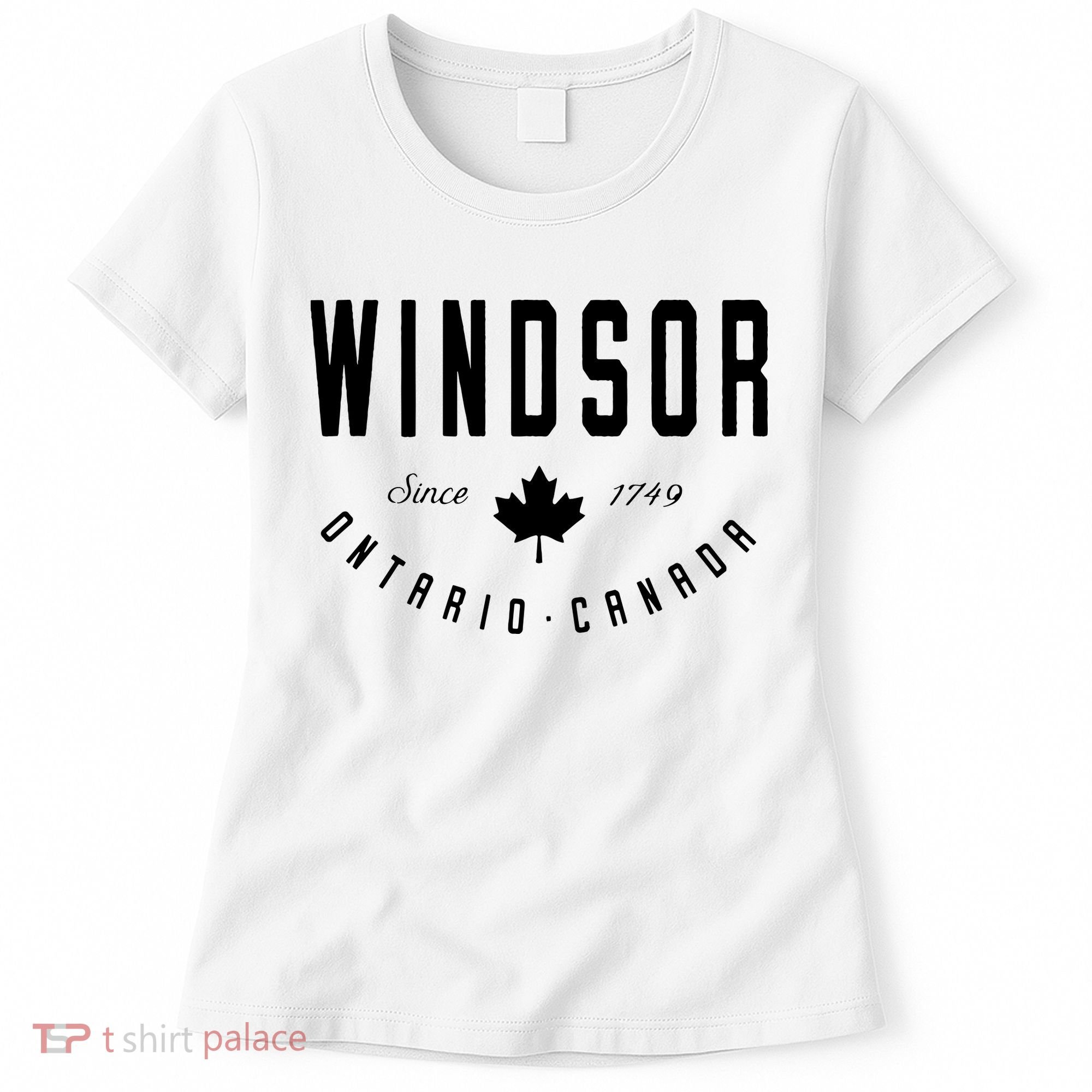 Windsor Ontario Canada Maple Leaf Canadian Gift Women's T-Shirt