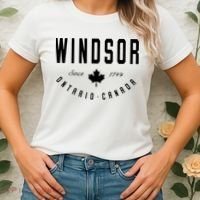 Windsor Ontario Canada Maple Leaf Canadian Gift Women's T-Shirt thumb 2