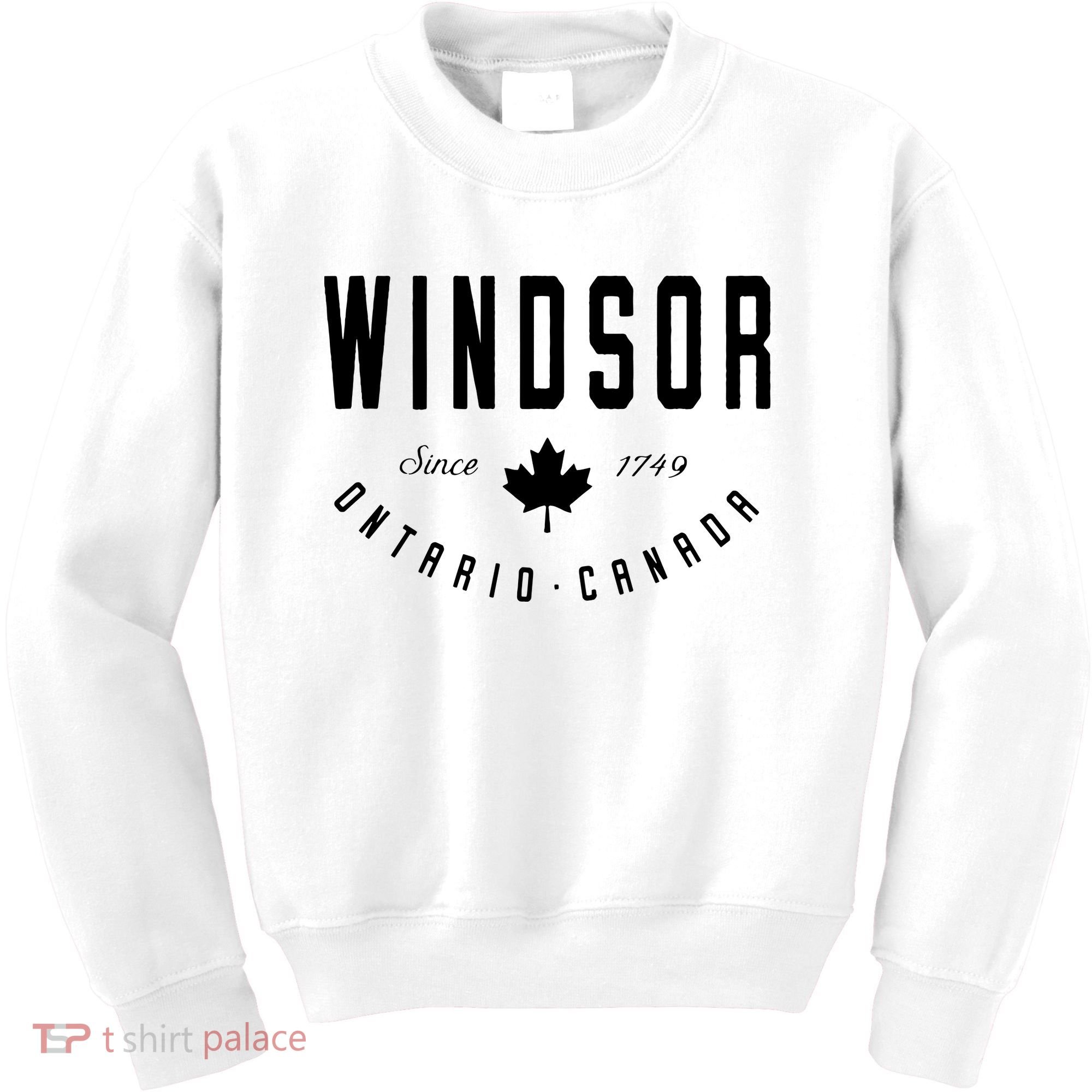 Windsor Ontario Canada Maple Leaf Canadian Gift Kids Sweatshirt