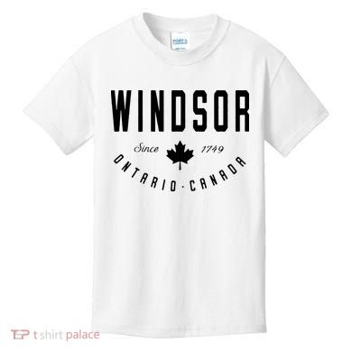 Windsor Ontario Canada Maple Leaf Canadian Gift Kids T-Shirt
