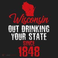 Wisconsin Out Drinking Your State Since 1848 Beanie thumb 2