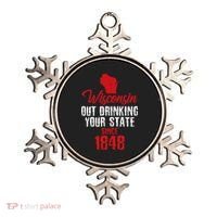 Wisconsin Out Drinking Your State Since 1848 Ornament thumb 0
