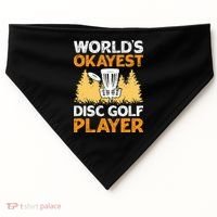 World's Okayest Disc Golf Player USA-Made Doggie Bandana thumb 0