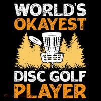 World's Okayest Disc Golf Player Ornament thumb 1