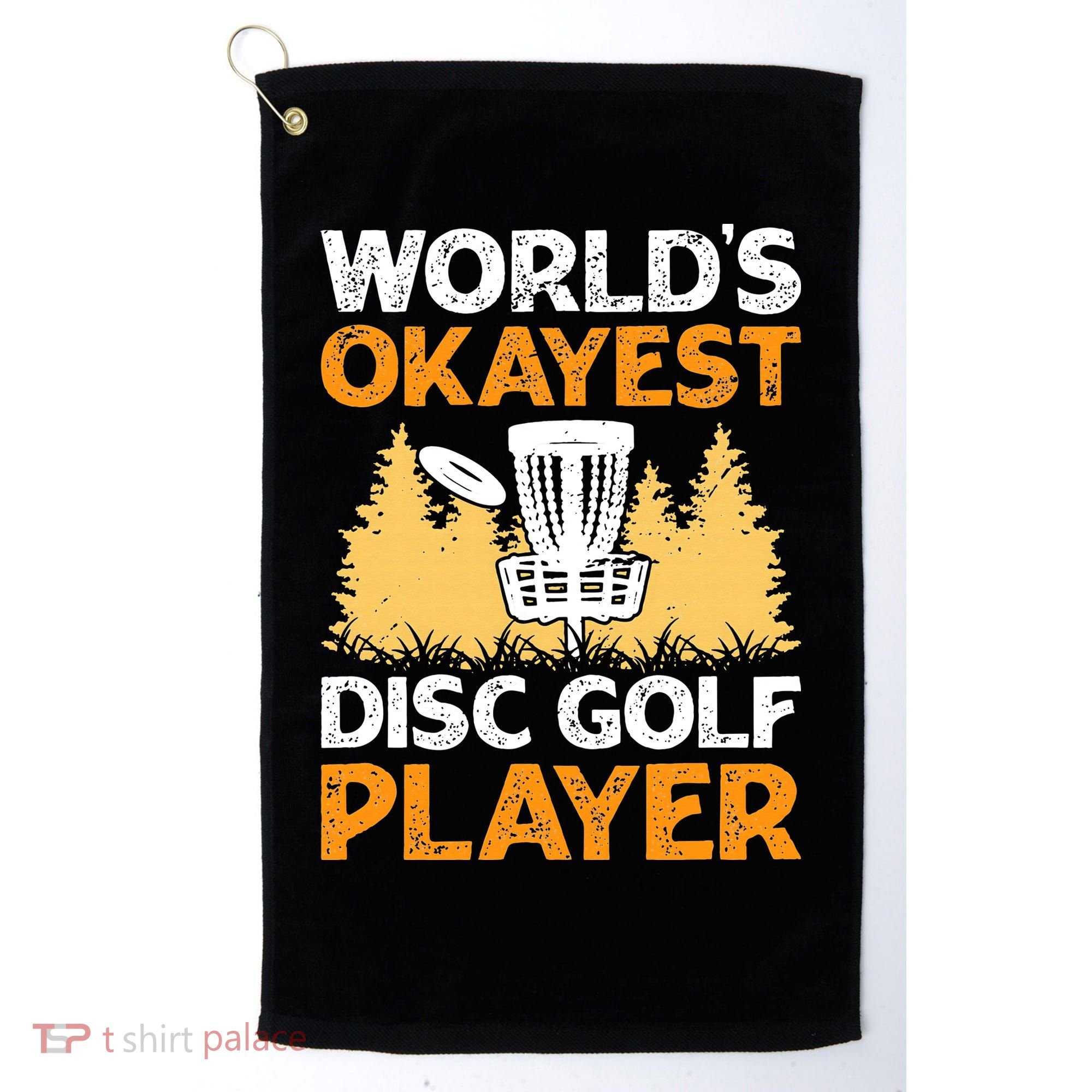World's Okayest Disc Golf Player Golf Towel