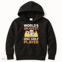 World's Okayest Disc Golf Player Kids Hoodie thumb 0