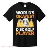 World's Okayest Disc Golf Player Kids T-Shirt thumb 0