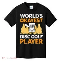World's Okayest Disc Golf Player Kids T-Shirt thumb 0