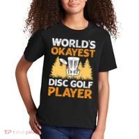 World's Okayest Disc Golf Player Kids T-Shirt thumb 2