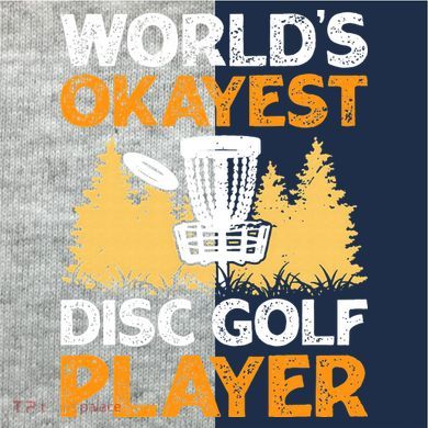 World's Okayest Disc Golf Player Kids Colorblock Raglan Jersey