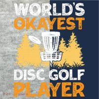 World's Okayest Disc Golf Player Kids Colorblock Raglan Jersey thumb 2