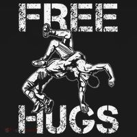 Wrestling Outfit  Distressed Free Hug Wrestling Wrestler  Coaster thumb 2