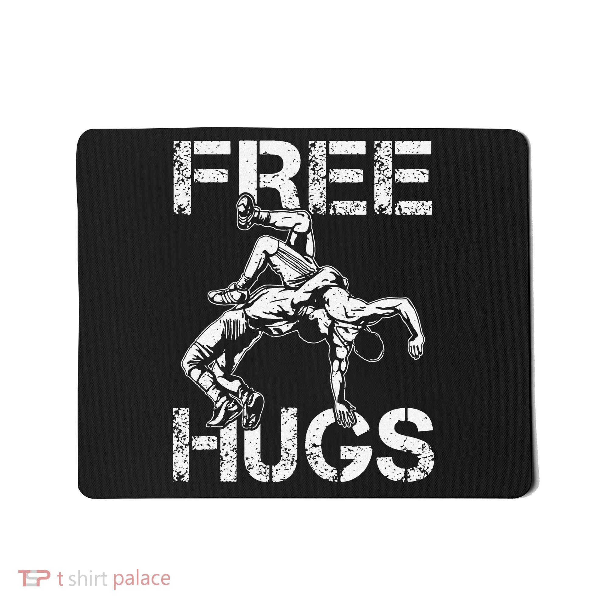 Wrestling Outfit  Distressed Free Hug Wrestling Wrestler  Mousepad