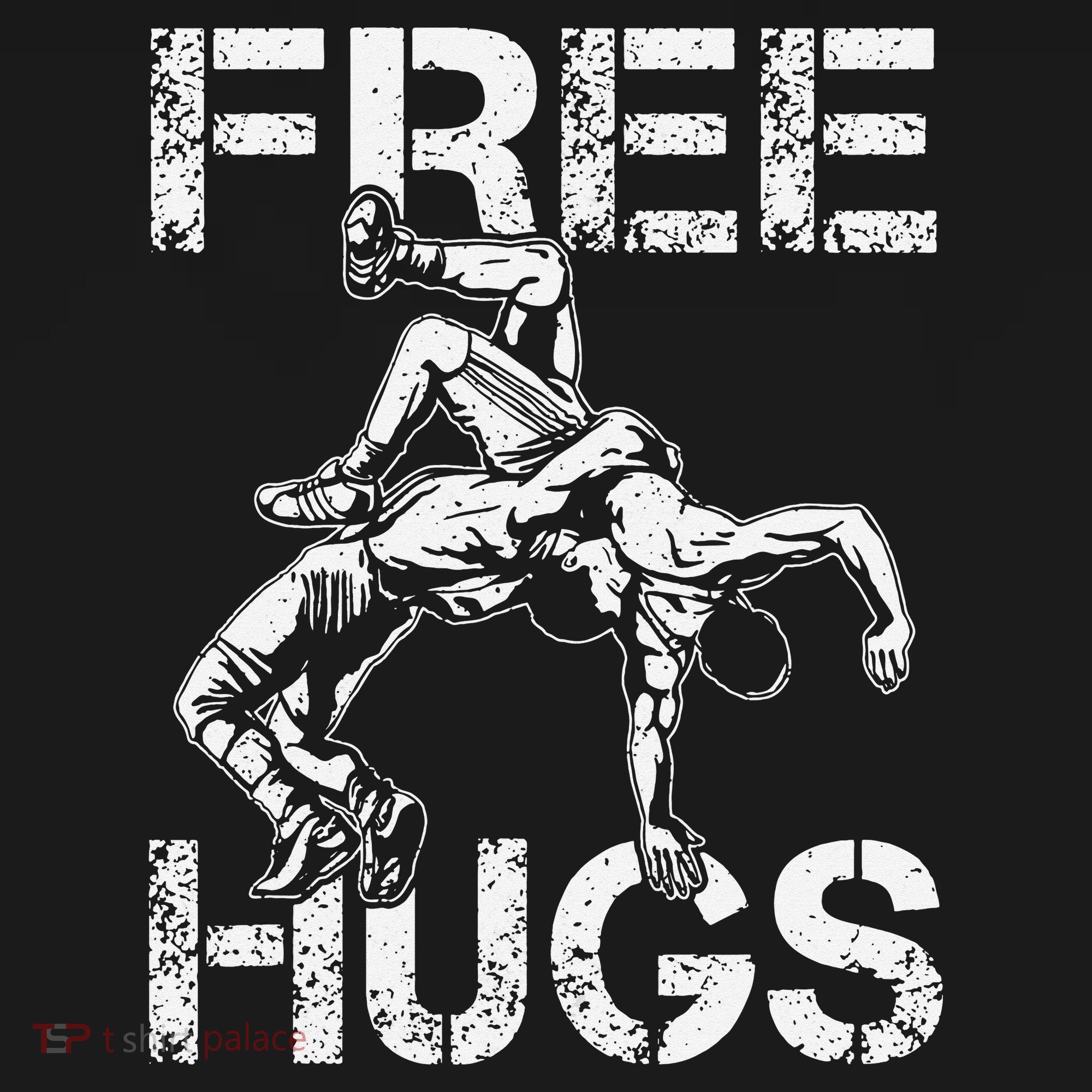 Wrestling Outfit  Distressed Free Hug Wrestling Wrestler  Mousepad
