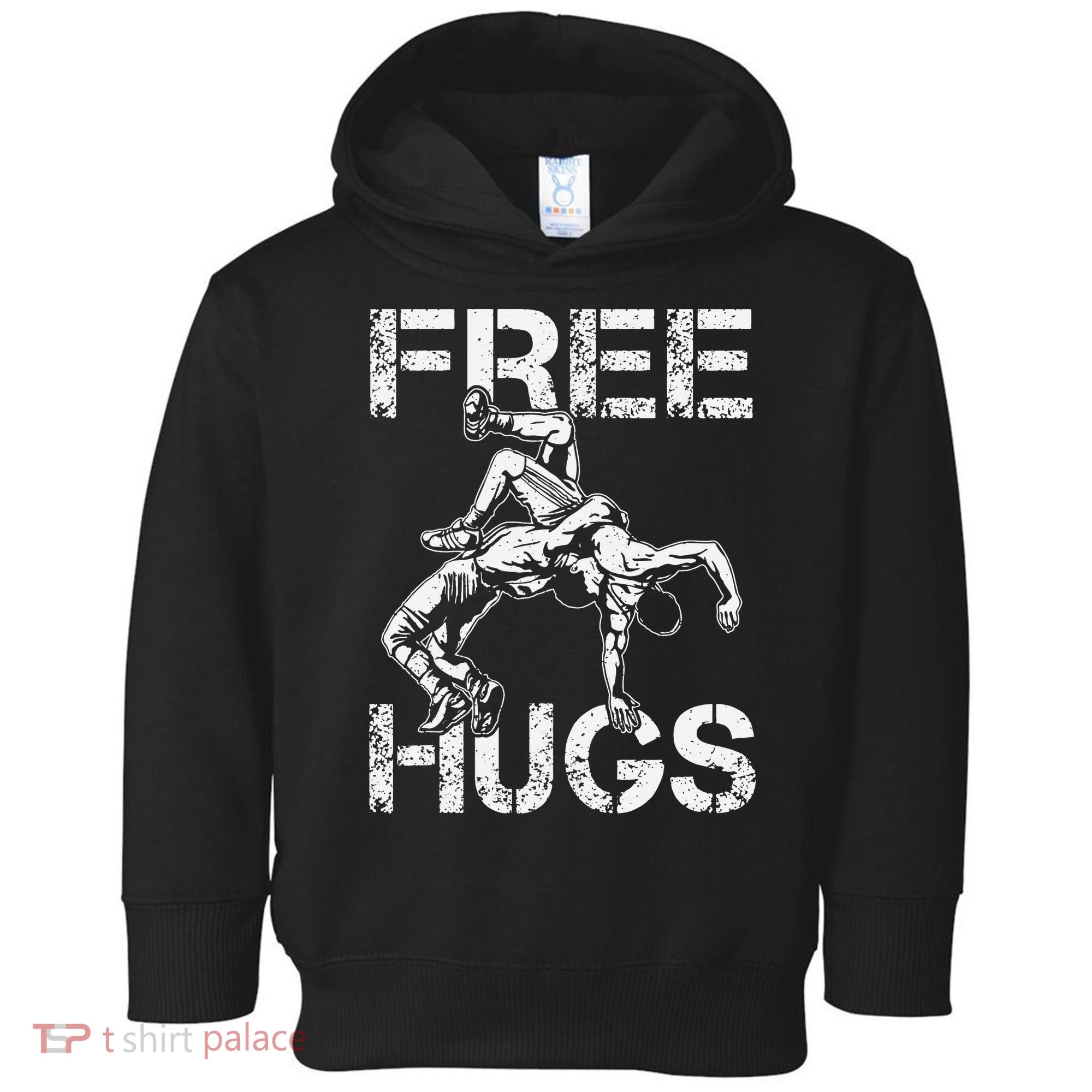 Wrestling Outfit  Distressed Free Hug Wrestling Wrestler  Toddler Hoodie