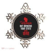 Wisconsin Out Drinking Your State Since 1848 Ornament thumb 0
