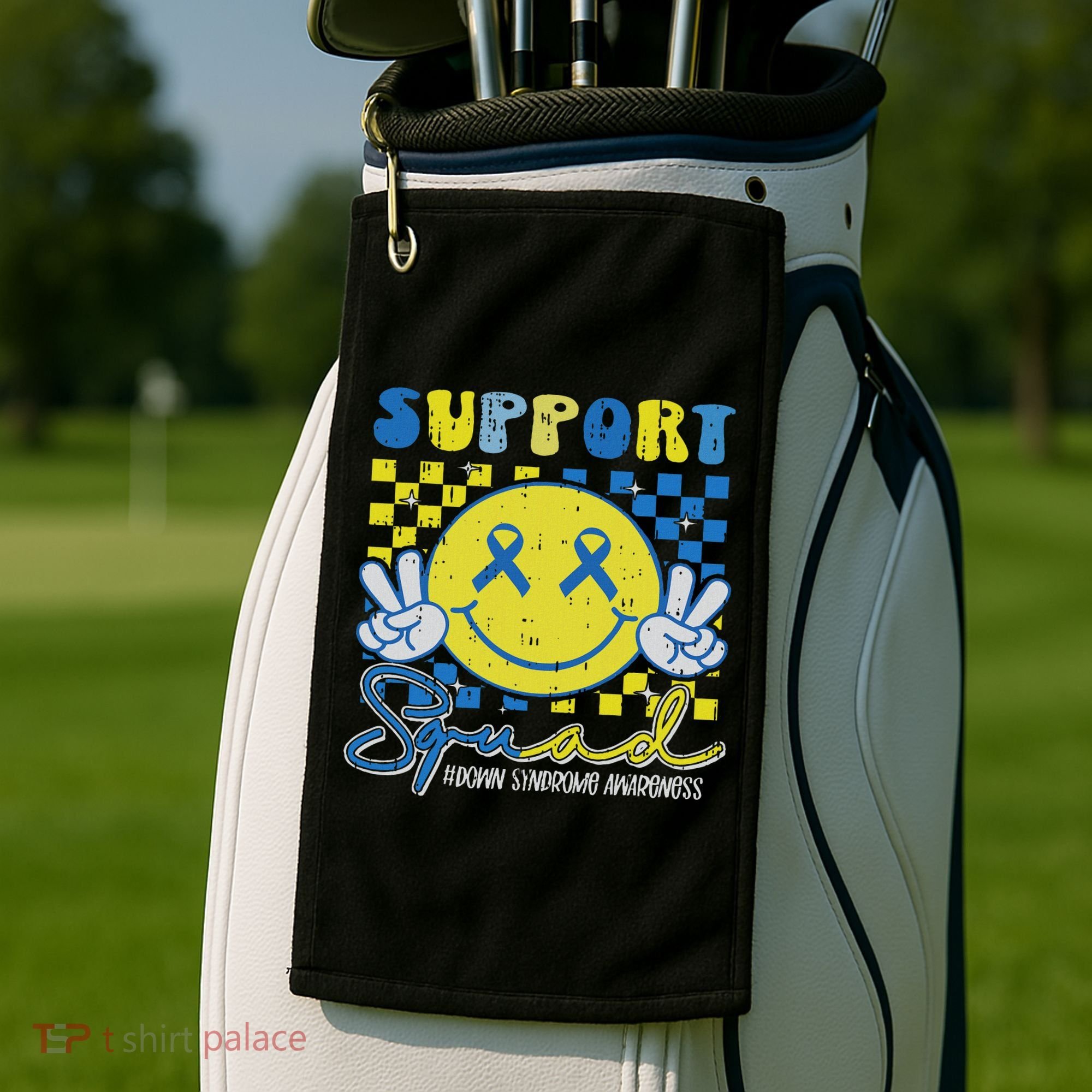 World's Okayest Euchre Partner Cards Funny Sarcastic Golf Towel