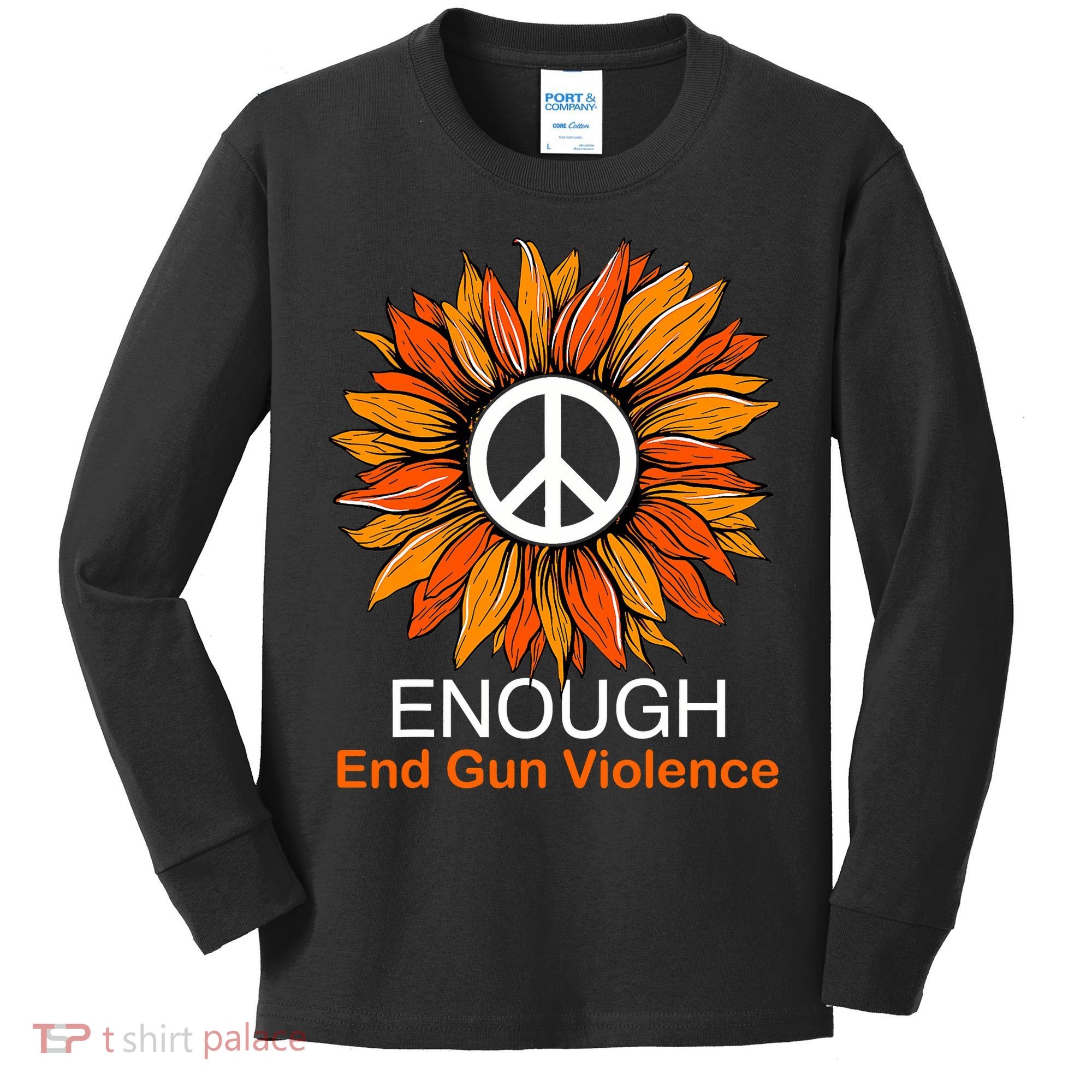 Wear Orange End Gun Violence Protect Kids Not Guns Kids Long Sleeve Shirt