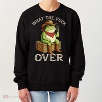 WTF Over Frog Funny Sarcastic Meme Walkie Talkie Women's Sweatshirt thumb 0