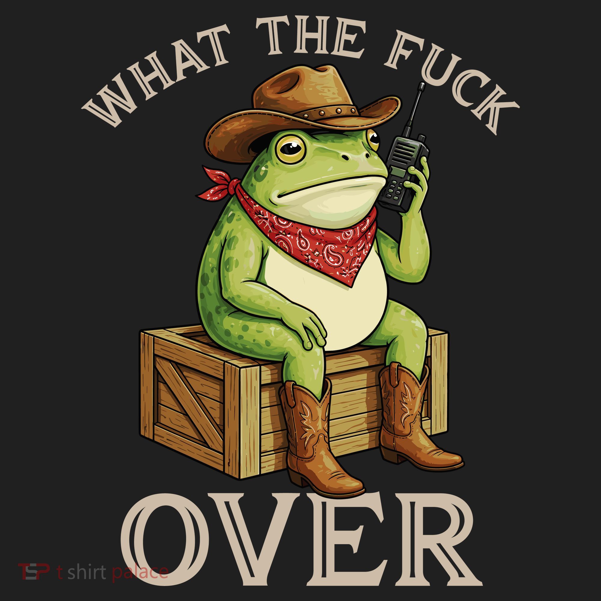 WTF Over Frog Funny Sarcastic Meme Walkie Talkie Women's Sweatshirt