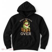 WTF Over Frog Funny Sarcastic Meme Walkie Talkie Hoodie thumb 0