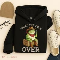 WTF Over Frog Funny Sarcastic Meme Walkie Talkie Hoodie thumb 4