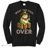 WTF Over Frog Funny Sarcastic Meme Walkie Talkie Sweatshirt thumb 0