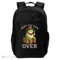 WTF Over Frog Funny Sarcastic Meme Walkie Talkie Backpack thumb 0