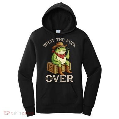 WTF Over Frog Funny Sarcastic Meme Walkie Talkie Women's Hoodie