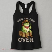 WTF Over Frog Funny Sarcastic Meme Walkie Talkie Women's Tank Top thumb 3