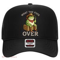 WTF Over Frog Funny Sarcastic Meme Walkie Talkie Hat thumb 0