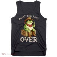 WTF Over Frog Funny Sarcastic Meme Walkie Talkie Tank Top thumb 0