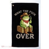WTF Over Frog Funny Sarcastic Meme Walkie Talkie Golf Towel thumb 0