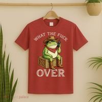 WTF Over Frog Funny Sarcastic Meme Walkie Talkie T-Shirt thumb 2