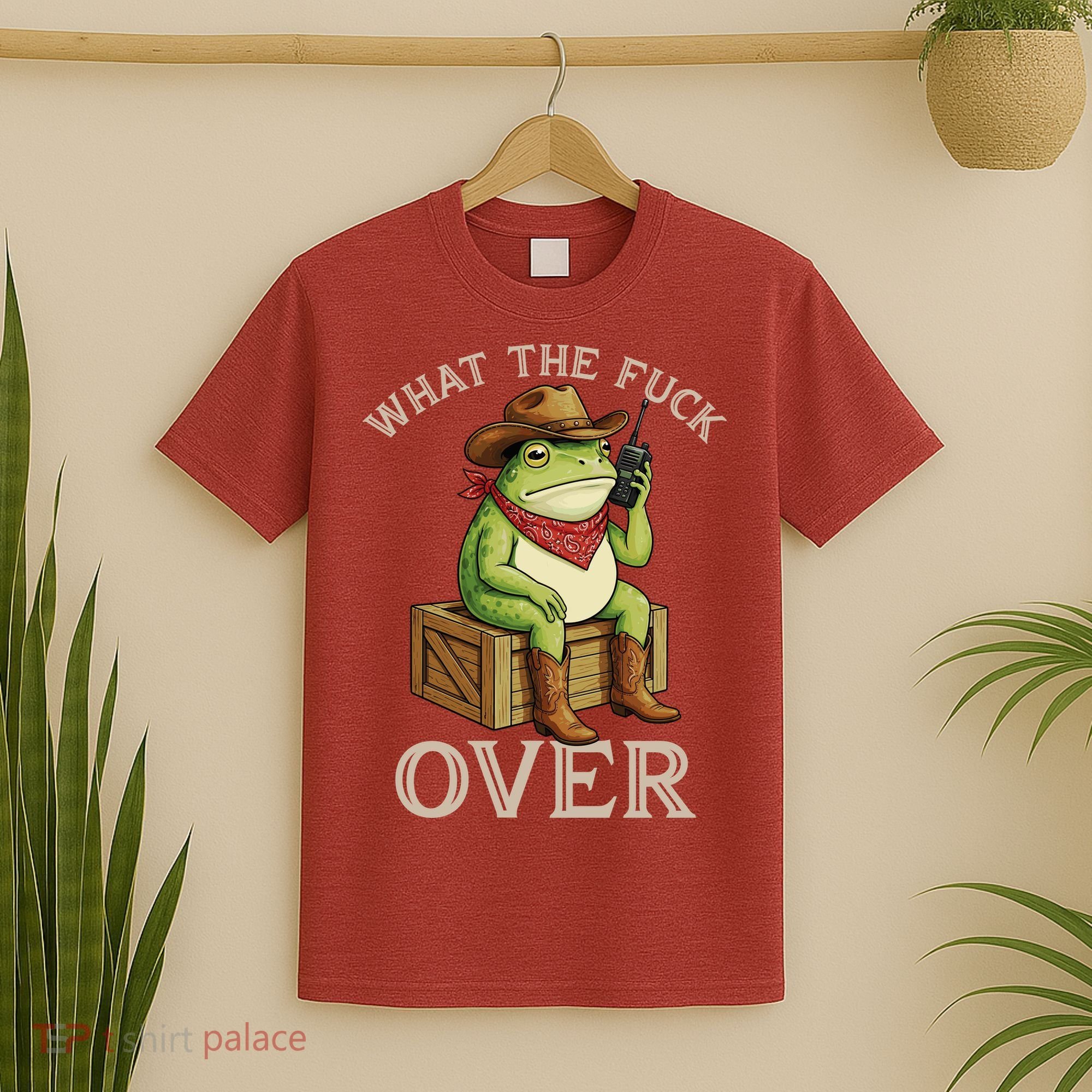 WTF Over Frog Funny Sarcastic Meme Walkie Talkie T-Shirt
