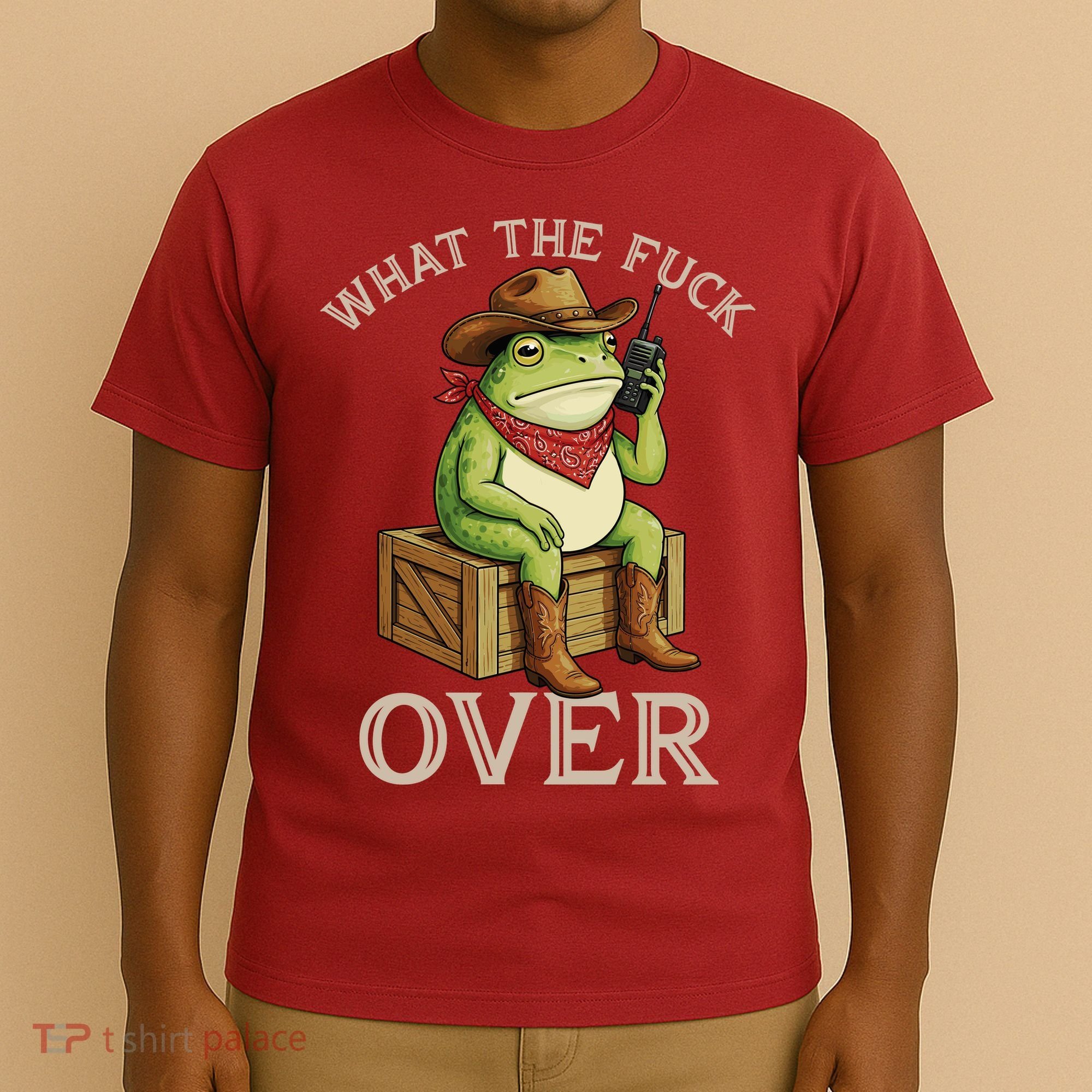 WTF Over Frog Funny Sarcastic Meme Walkie Talkie T-Shirt