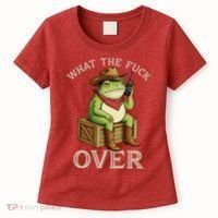 WTF Over Frog Funny Sarcastic Meme Walkie Talkie Women's T-Shirt thumb 0
