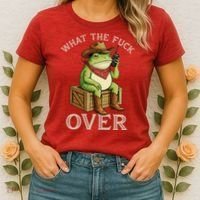 WTF Over Frog Funny Sarcastic Meme Walkie Talkie Women's T-Shirt thumb 2