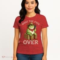 WTF Over Frog Funny Sarcastic Meme Walkie Talkie Women's T-Shirt thumb 4