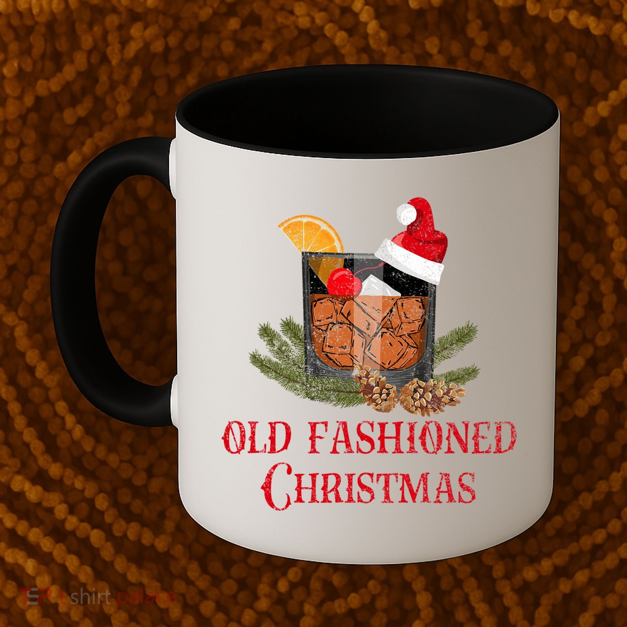 Whiskey Old Fashioned Christmas Funny Bourbon Cocktail Meaningful Gift Coffee Mug