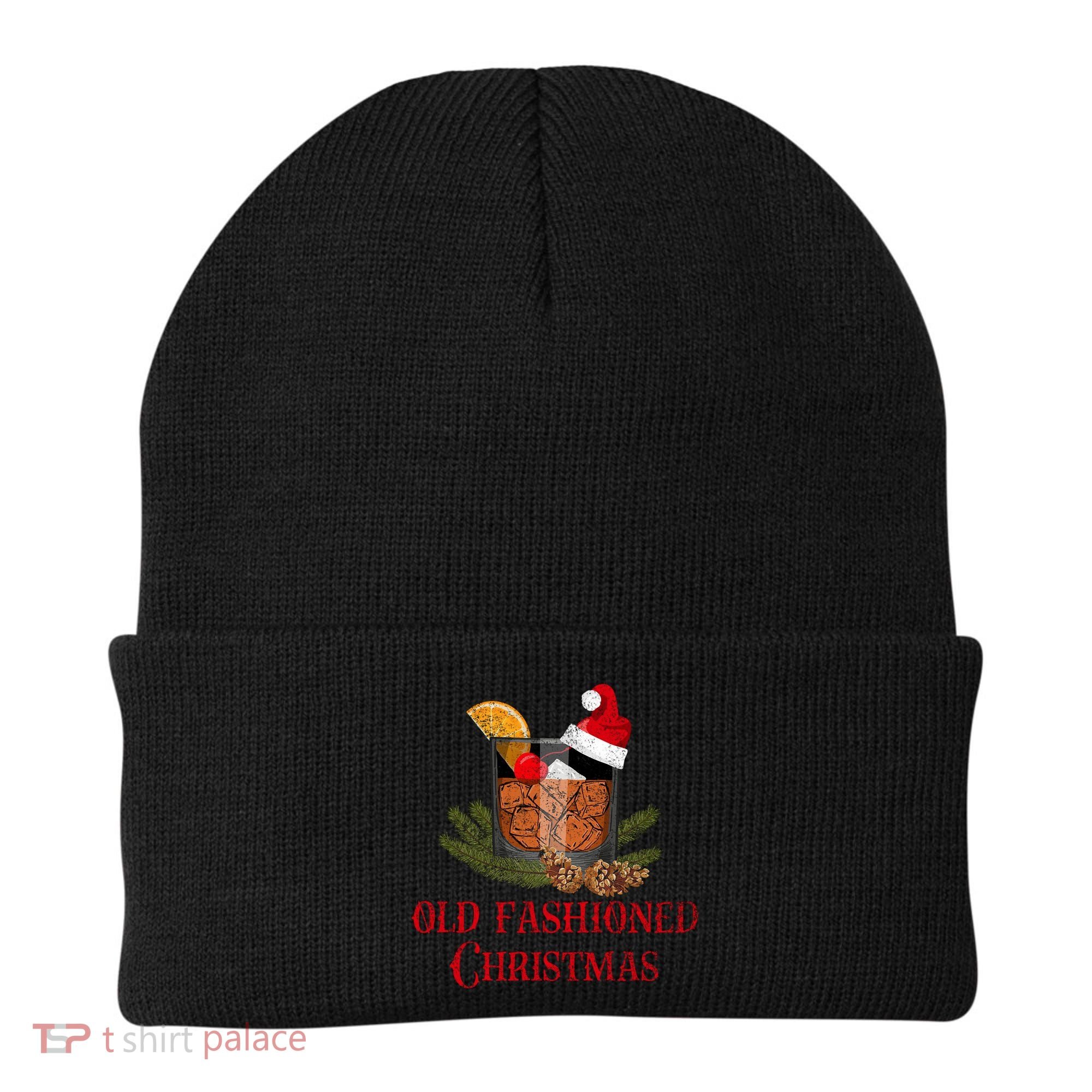 Whiskey Old Fashioned Christmas Funny Bourbon Cocktail Meaningful Gift Beanie