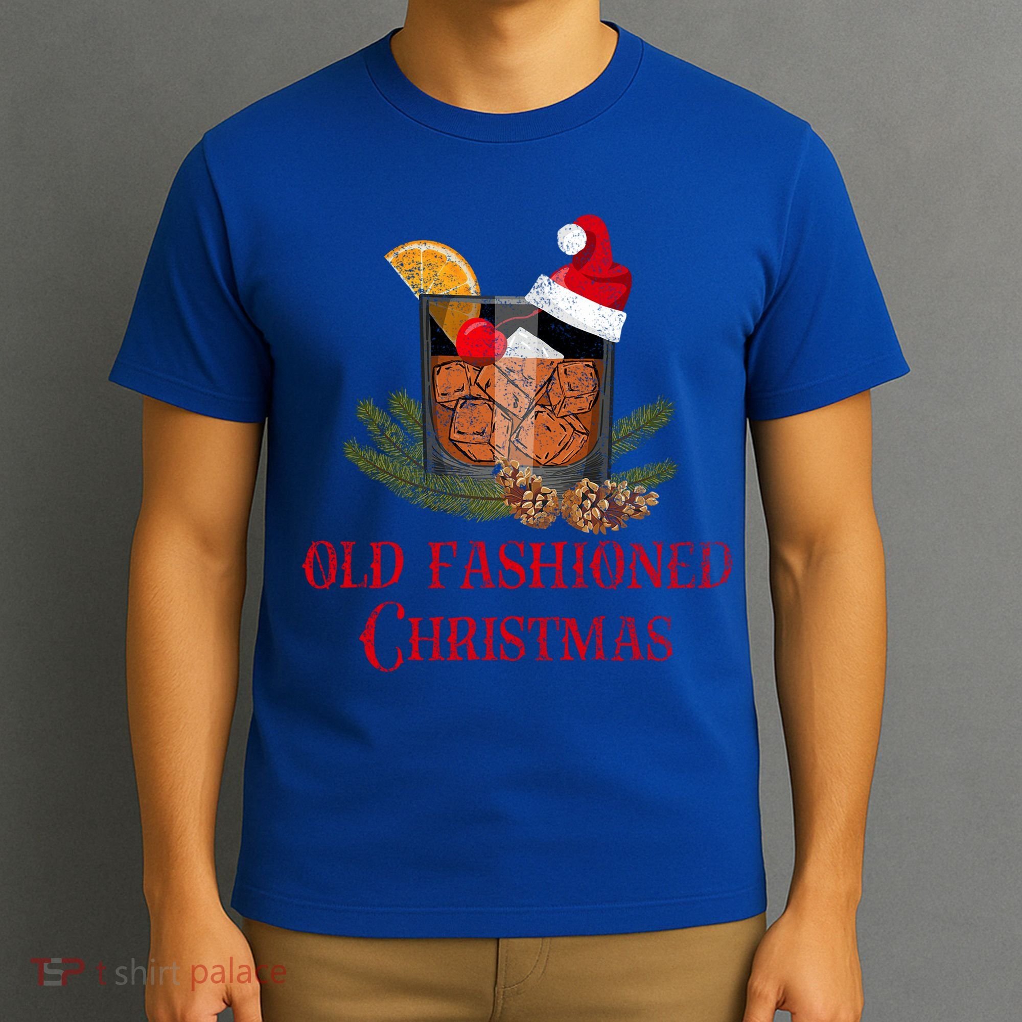 Whiskey Old Fashioned Christmas Funny Bourbon Cocktail Meaningful Gift T-Shirt