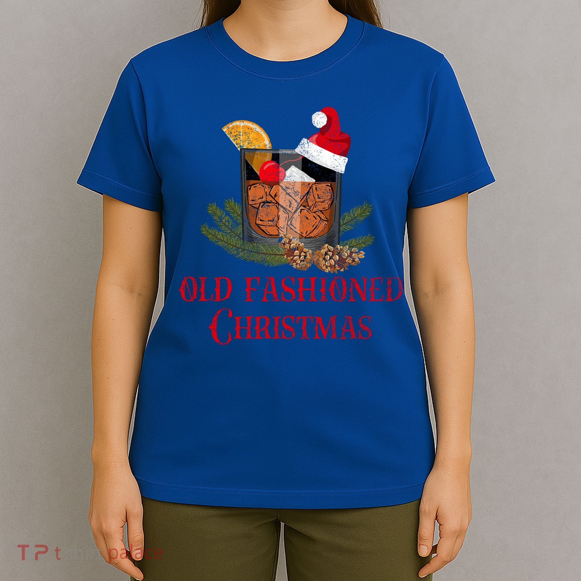 Whiskey Old Fashioned Christmas Funny Bourbon Cocktail Meaningful Gift T-Shirt
