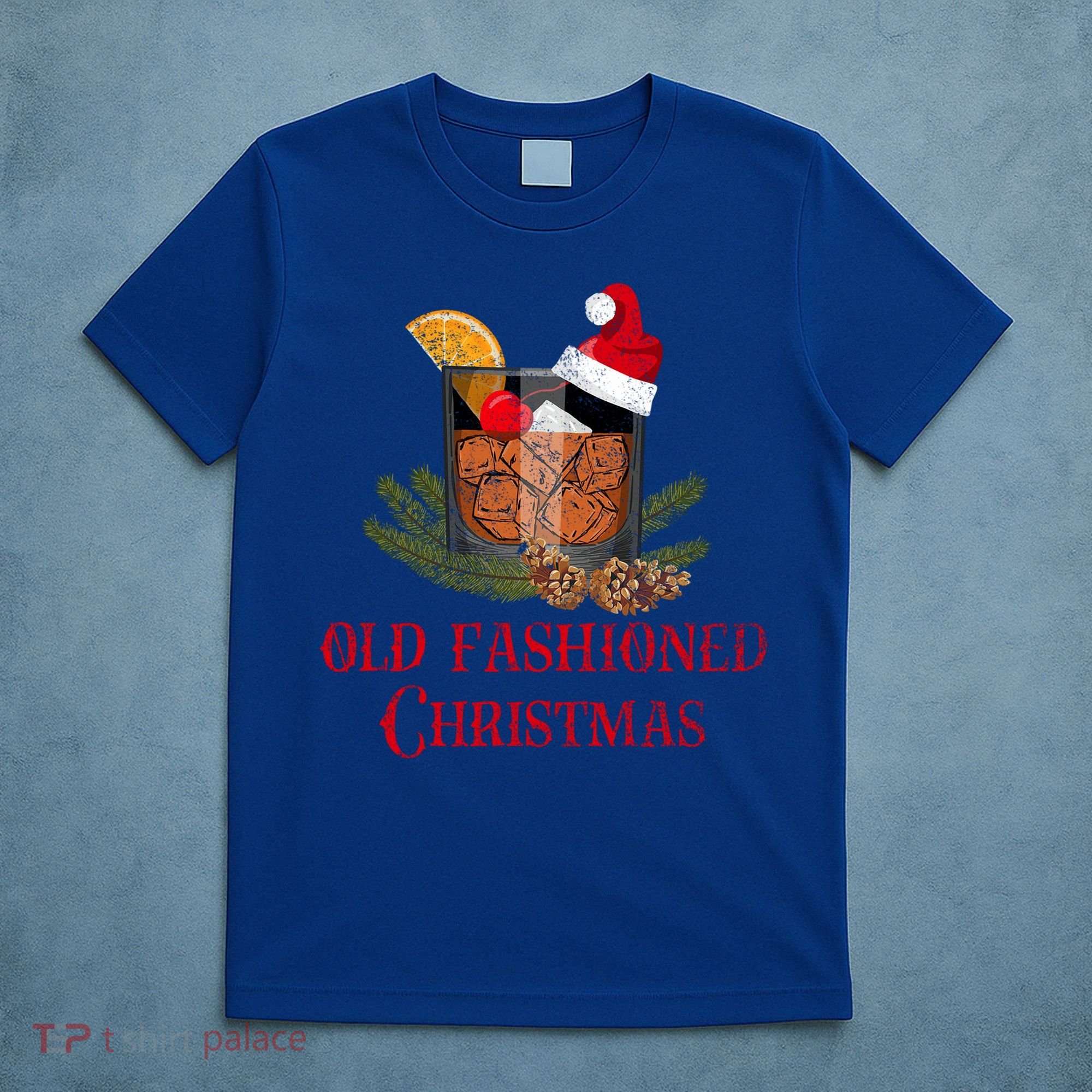 Whiskey Old Fashioned Christmas Funny Bourbon Cocktail Meaningful Gift T-Shirt