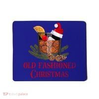 Whiskey Old Fashioned Christmas Funny Bourbon Cocktail Meaningful Gift Mousepad thumb 0