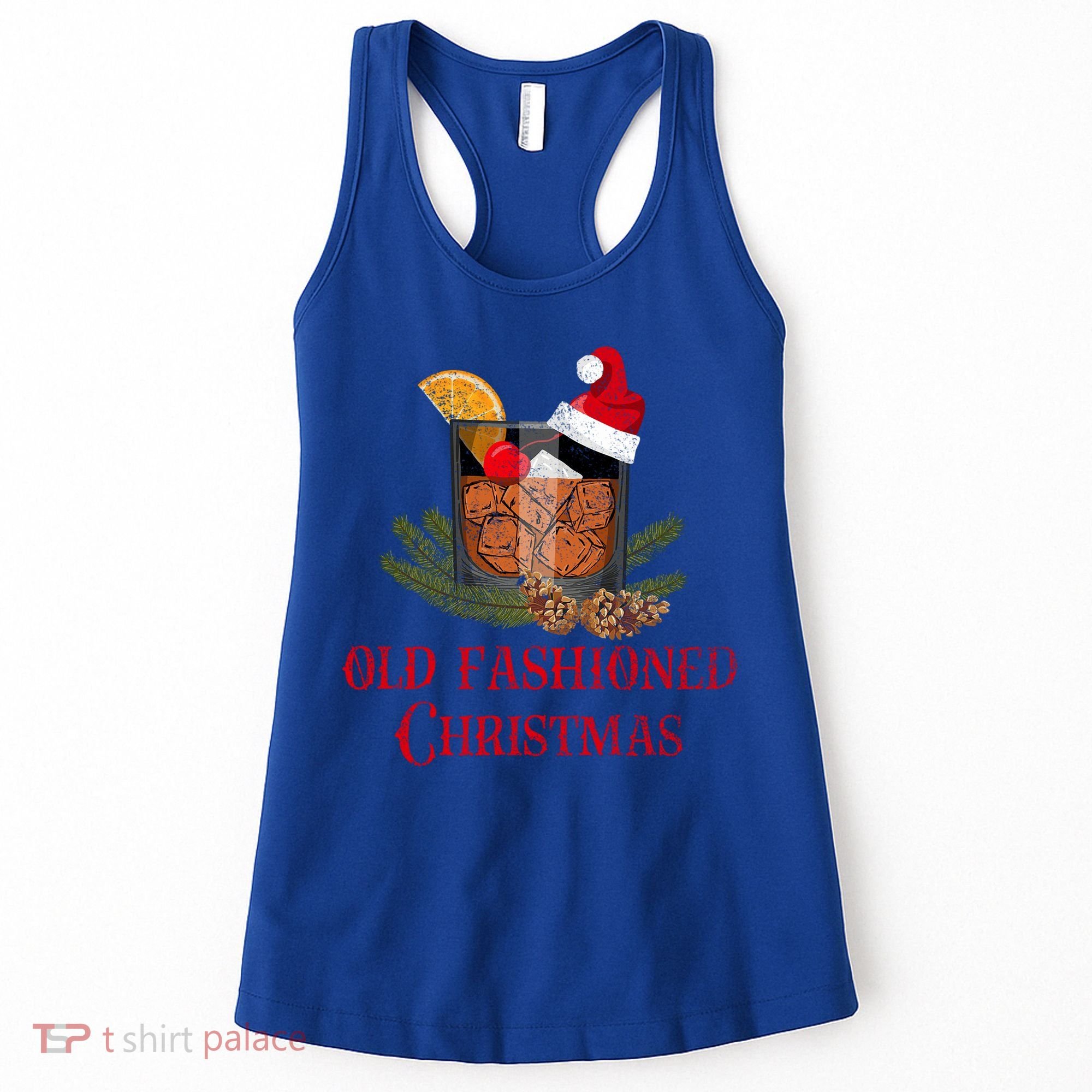 Whiskey Old Fashioned Christmas Funny Bourbon Cocktail Meaningful Gift Women's Tank Top