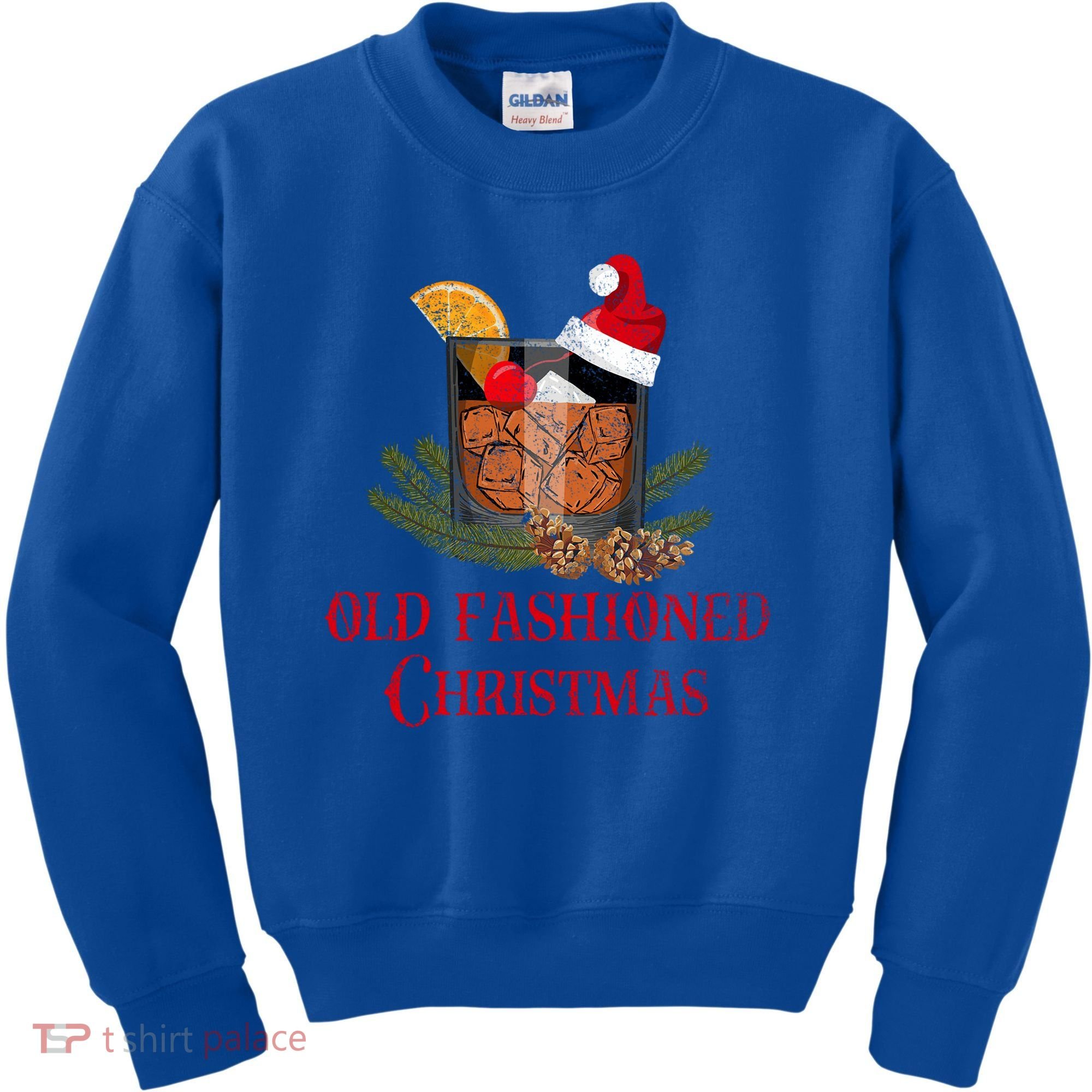 Whiskey Old Fashioned Christmas Funny Bourbon Cocktail Meaningful Gift Kids Sweatshirt