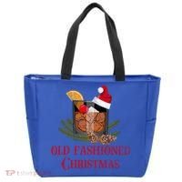 Whiskey Old Fashioned Christmas Funny Bourbon Cocktail Meaningful Gift Tote Bag thumb 0