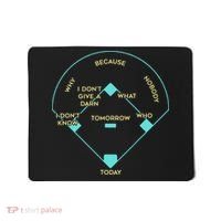 Who's on First Funny Baseball Positions Names Mousepad thumb 0
