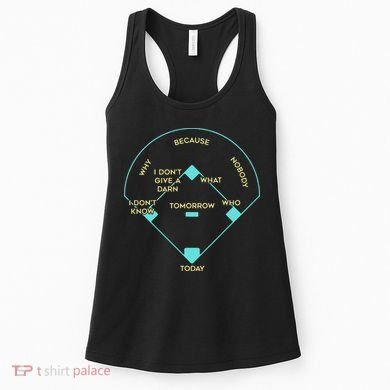 Who's on First Funny Baseball Positions Names Women's Tank Top